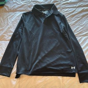 Under Armour youth Small dark blue long sleeve collared shirt